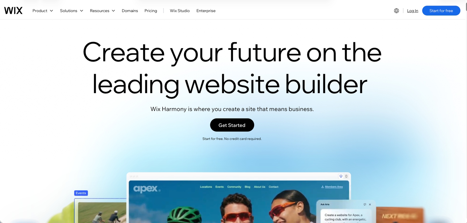 Wix homepage